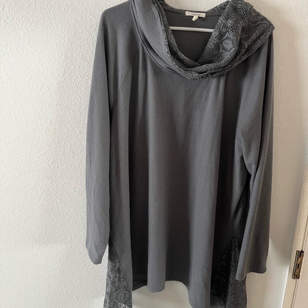 Maurices Charcoal Cowl Neck Sweater